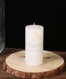 European Ivory Large Pillar Candle