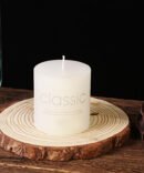 European Ivory Large Pillar Candle