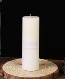 European Ivory Large Pillar Candle