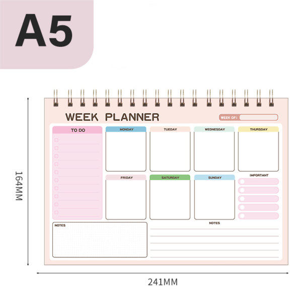 English Weekly Planner