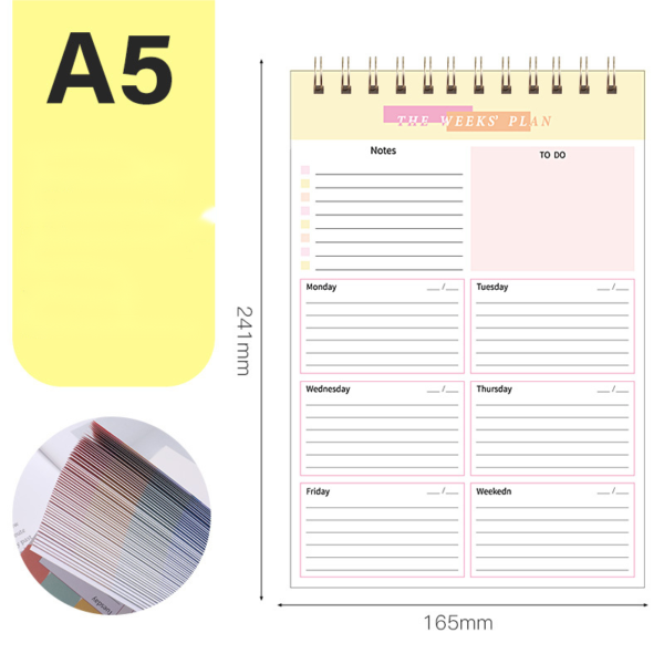English Weekly Planner