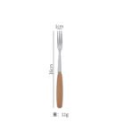 Stainless steel knife, fork and spoon With Beech Wood Handle