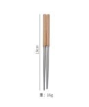 Stainless steel knife, fork and spoon With Beech Wood Handle