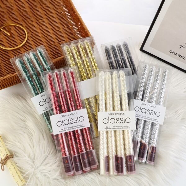 Colourful Threaded Candles