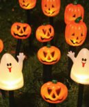 Led Pumpkins Ghost Floor Lamp