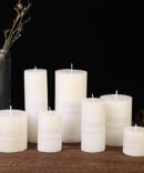 European Ivory Large Pillar Candle