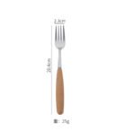 Stainless steel knife, fork and spoon With Beech Wood Handle