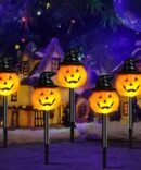 Led Pumpkins Ghost Floor Lamp