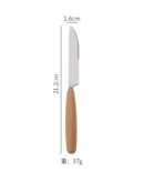 Stainless steel knife, fork and spoon With Beech Wood Handle