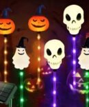 Led Pumpkins Ghost Floor Lamp