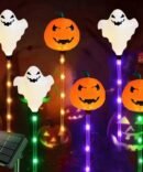 Led Pumpkins Ghost Floor Lamp