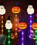Led Pumpkins Ghost Floor Lamp