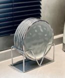 Scandinavian Style Spit Bone Plate with Silver Rim