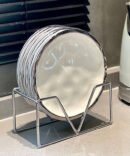 Scandinavian Style Spit Bone Plate with Silver Rim