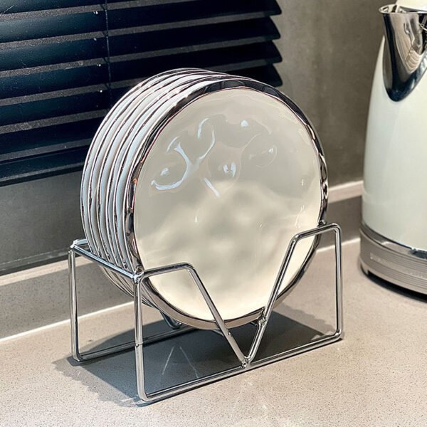 Scandinavian Style Spit Bone Plate with Silver Rim