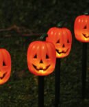 Led Pumpkins Ghost Floor Lamp