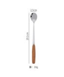 Stainless steel knife, fork and spoon With Beech Wood Handle