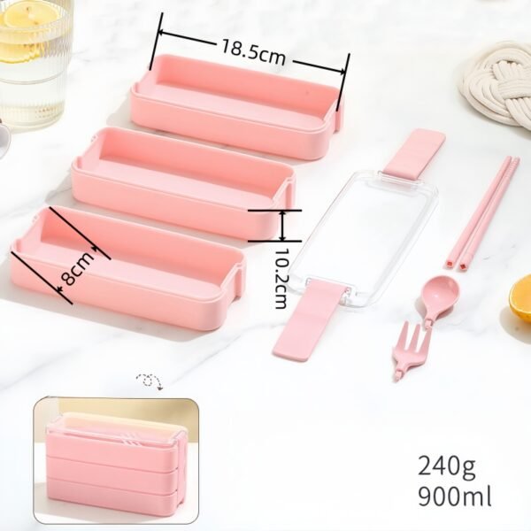 Three-layer Wheat Straw Lunchbox