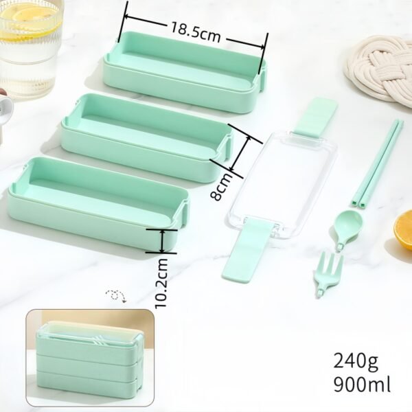 Three-layer Wheat Straw Lunchbox