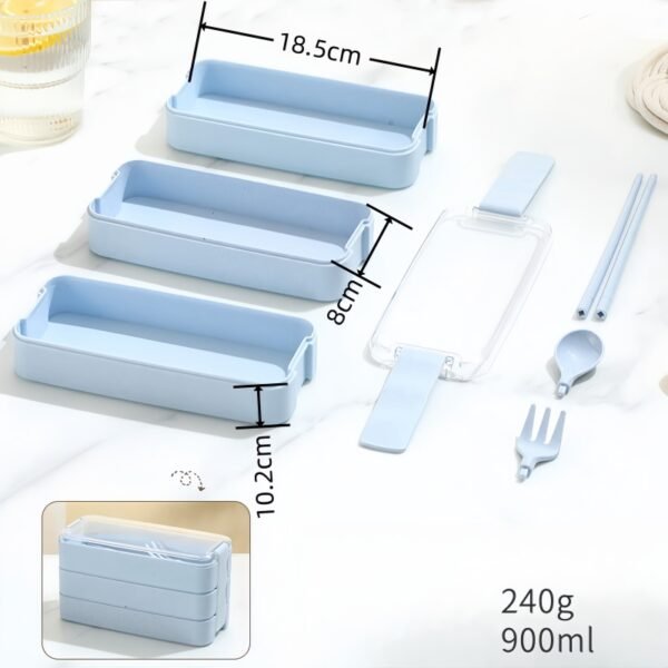 Three-layer Wheat Straw Lunchbox