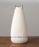 White Frosted Stripe Vase