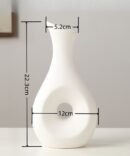 White Frosted Ceramic Vase