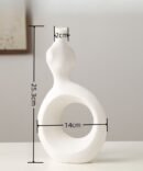 White Frosted Ceramic Vase