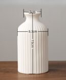 White Frosted Stripe Vase