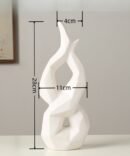 White Frosted Ceramic Vase