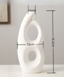 White Frosted Ceramic Vase