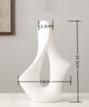 White Frosted Ceramic Vase