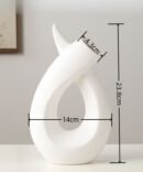 White Frosted Ceramic Vase