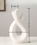 White Frosted Ceramic Vase