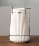 White Frosted Stripe Vase