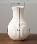 White Frosted Stripe Vase