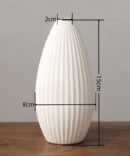 White Frosted Stripe Vase